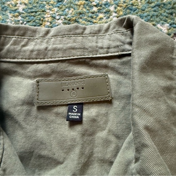 BLANKNYC Counting Stars Cotton Shirt Jacket Green Twill Buttons - Picture 6 of 8